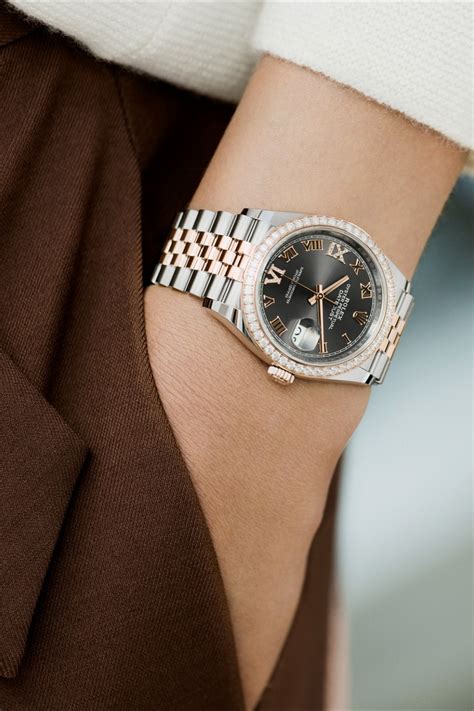 rolex 36 on wrist|36mm watch on wrist female.